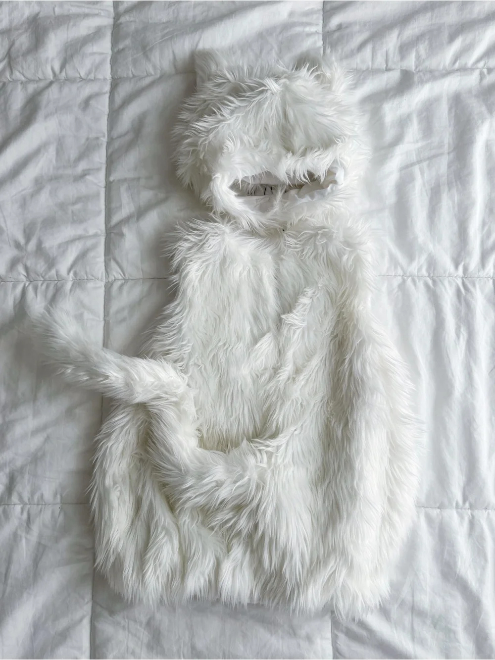 Pottery Barn Kids White Plush Cat Costume Size 12-24mos